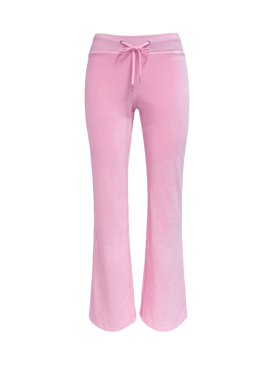SIGNATURE VELVET TRACKPANTS BABY PINK